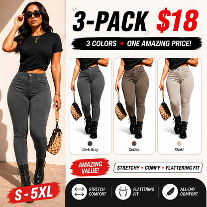 🔥 Final Hours of Sale 🔥Women's Button-Fly Skinny Pants with Pockets